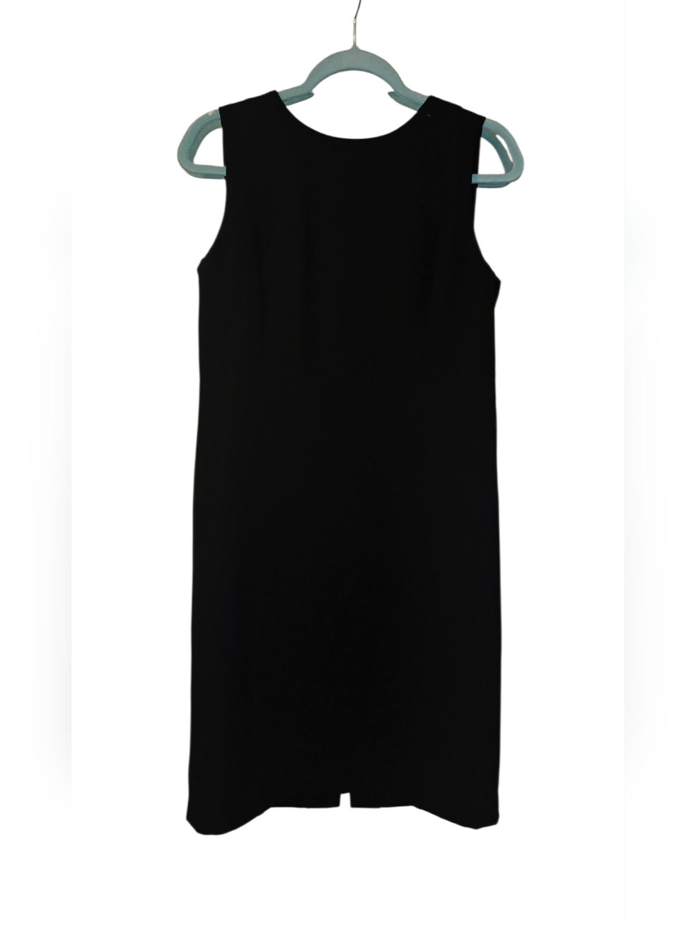 Calvin Klein Black Sleeveless Midi Shift Dress - Minimalist Straight Silhouette